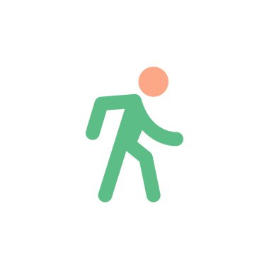 yürüyen vektör simgesi logo tasarımı