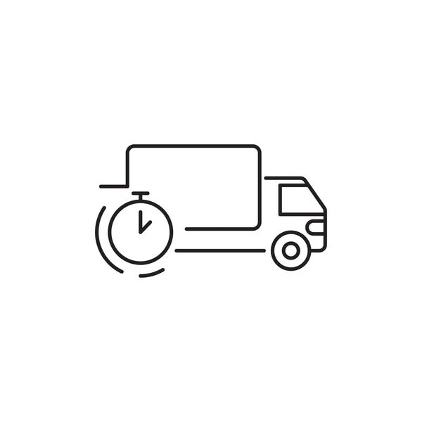 Entrega Rápida Caminhão Vetor Ícone Logotipo Design —  Vetores de Stock