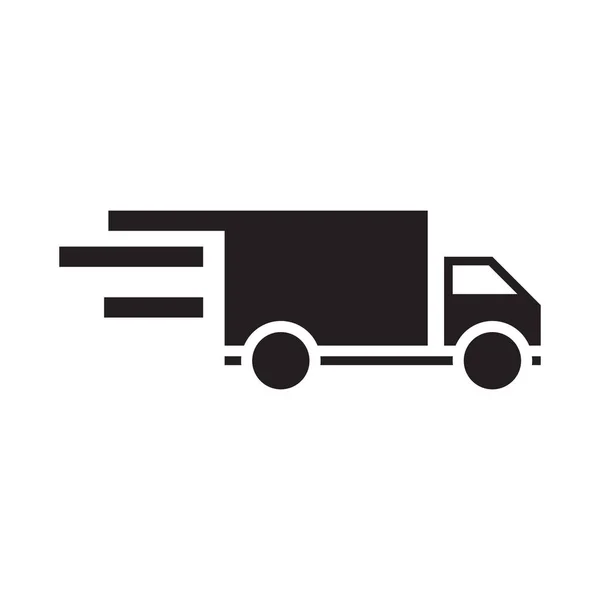 Schnelle Lieferung Lkw Vektor Symbol Logo Design — Stockvektor