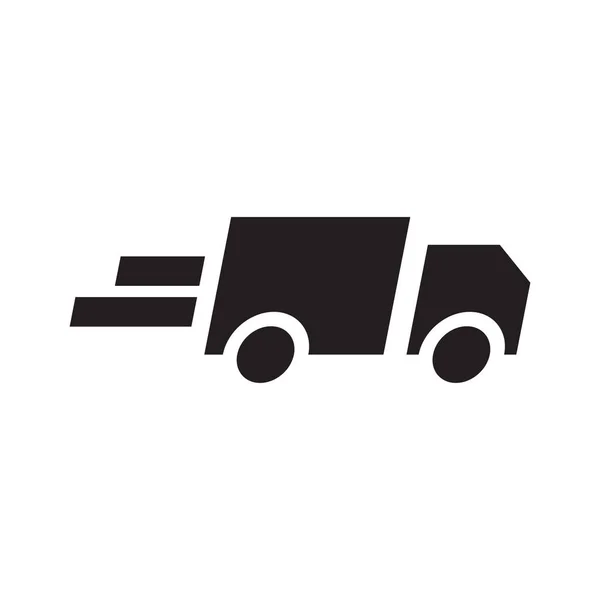 Fast Delivery Truck Vector Icon Logo Design — Stock Vector