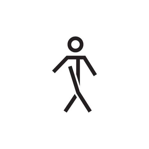 Walking Vector Icon Logo Design — Stock Vector