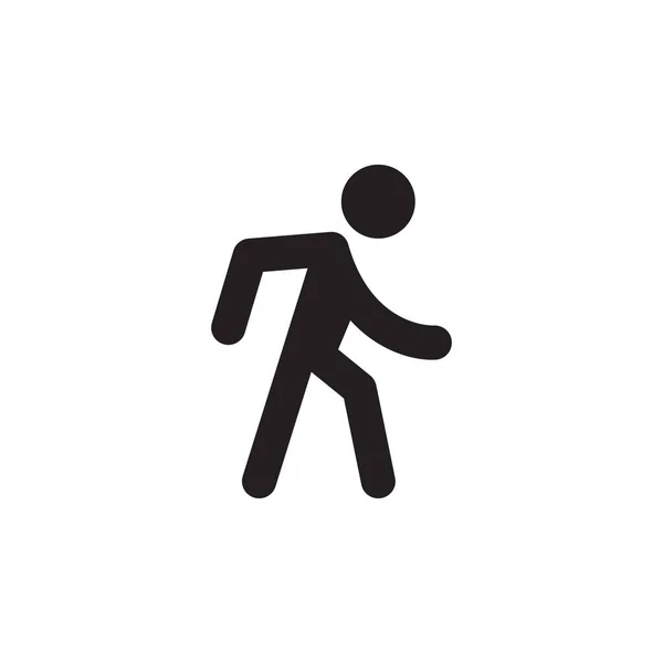 Walking Vector Icon Logo Design — Stock Vector