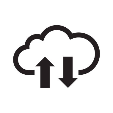 Bulut hesaplama vektörü logo tasarımı