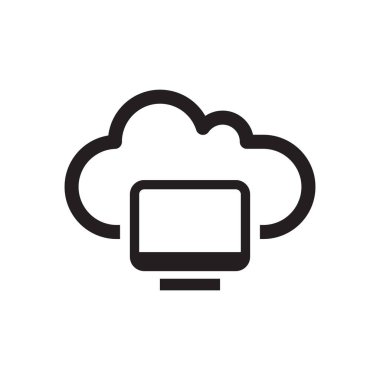 Bulut hesaplama vektörü logo tasarımı