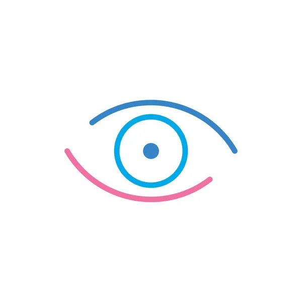 Minimal Eye Vector Icon Logo Design — Stock Vector