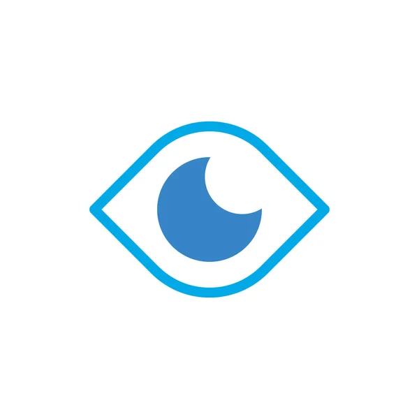 Minimal Eye Vector Icon Logo Design — Stock Vector