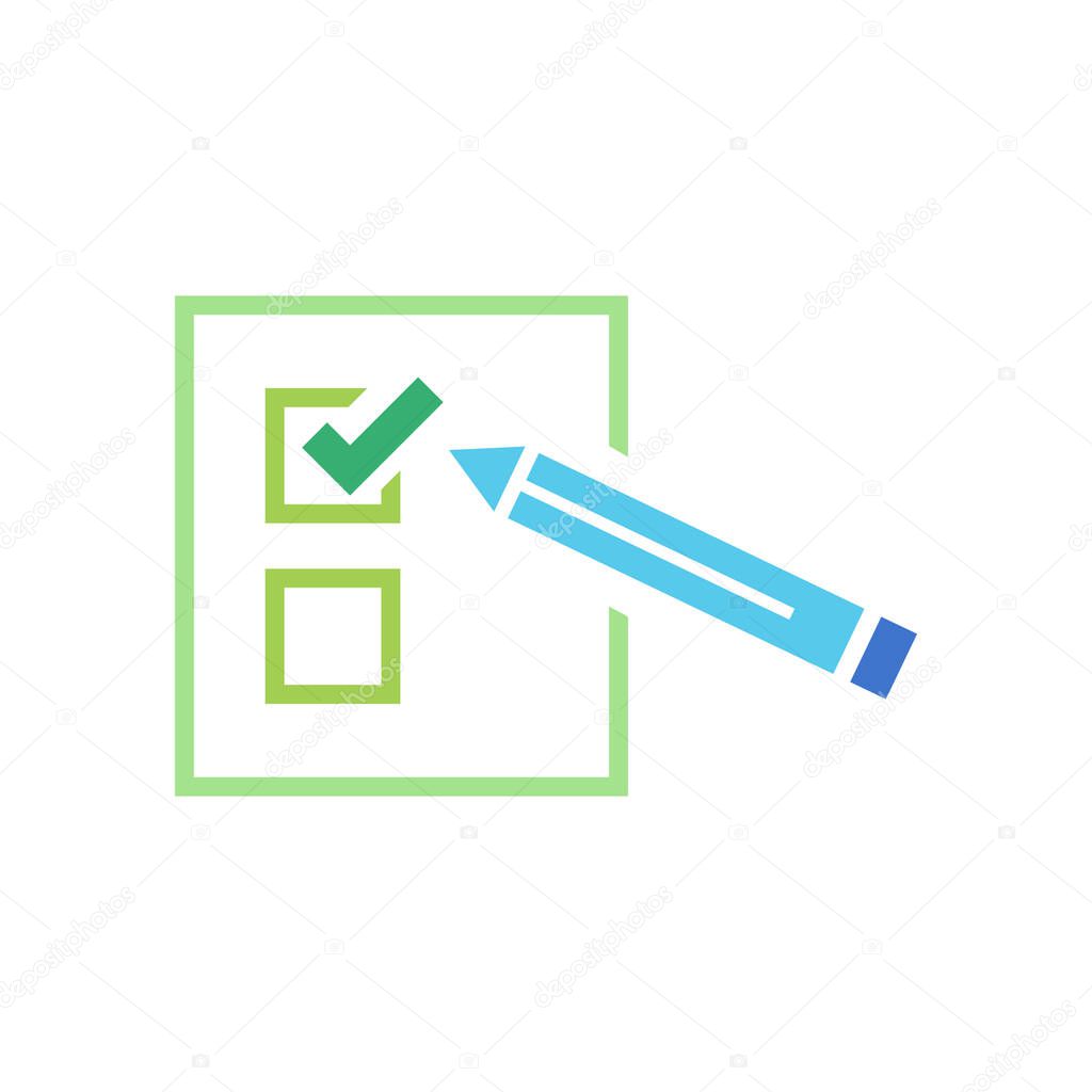 voting vector icon logo design