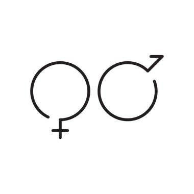 erkek ve kadın vektör simgesi logo tasarımı