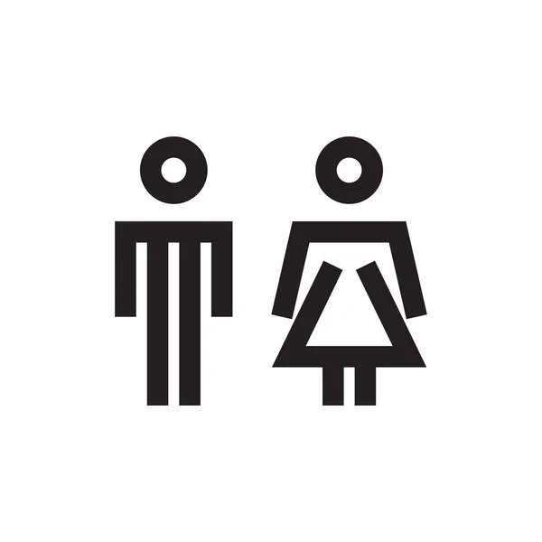 Дизайн Логотипа Мужской Женской Векторной Иконы — стоковый вектор
