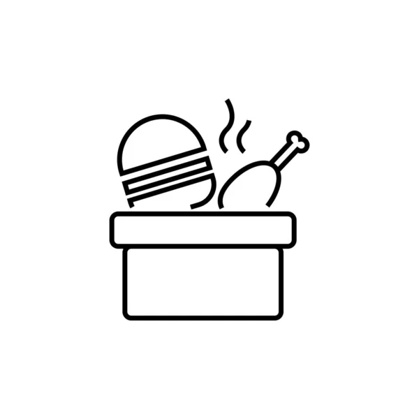 Дизайн Логотипа Вектора Корзины Еды — стоковый вектор