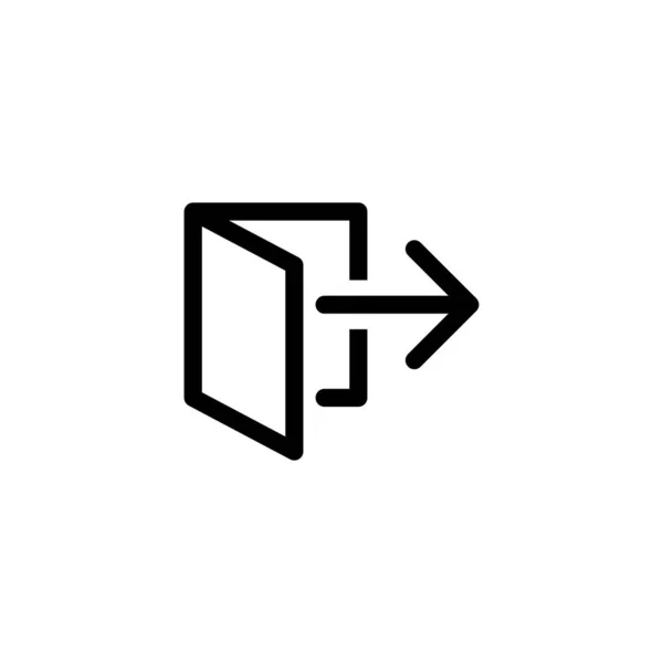 Logout Vetor Ícone Logotipo Design — Vetor de Stock