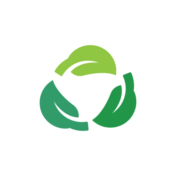 Eco Reciclar Vector Icono Logo Diseño — Archivo Imágenes Vectoriales