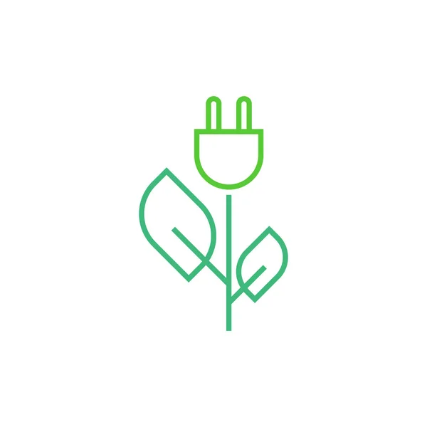 Icône Vectorielle Énergie Verte Logo Design — Image vectorielle