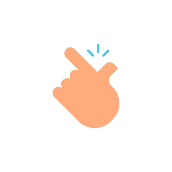 Klik Vinger Vector Pictogram Logo Ontwerp — Stockvector