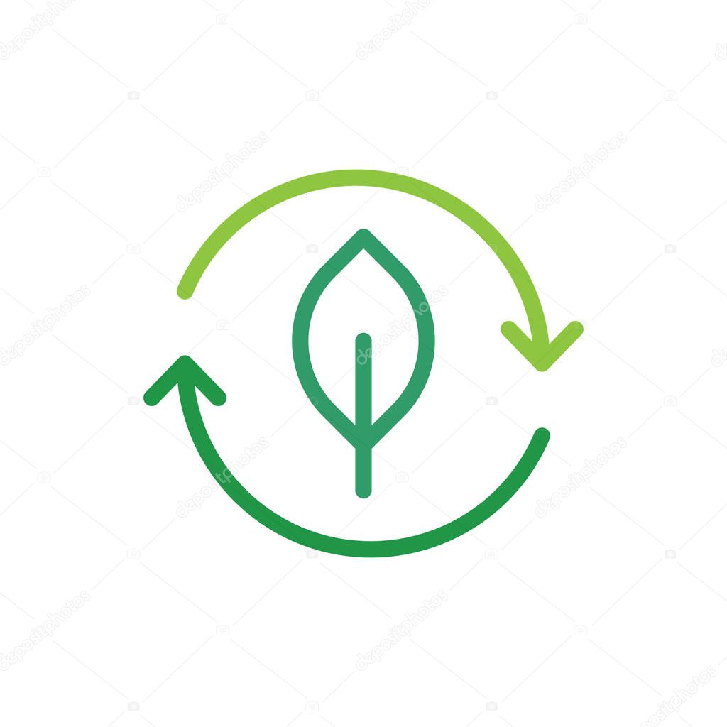 eco recycle vector icon logo design