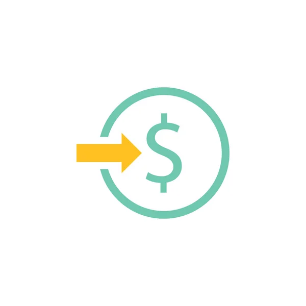 Para Hareketi Vektör Logo Tasarımı — Stok Vektör