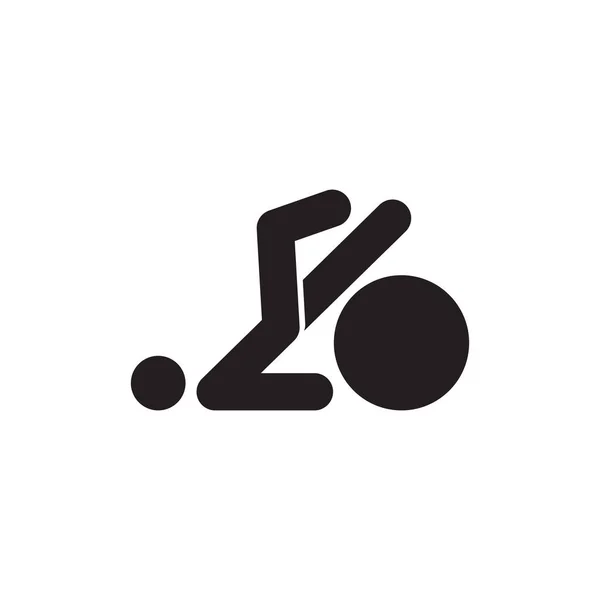 Fisioterapia Vetor Ícone Logotipo Design — Vetor de Stock