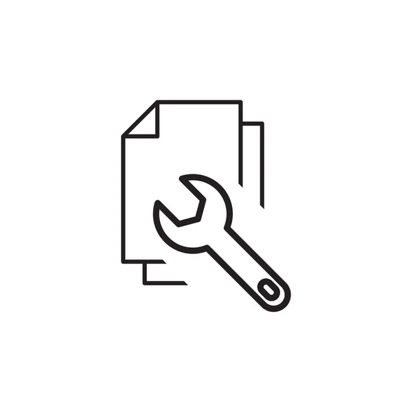Dokumentacja Techniczna Wektor Ikona Projekt Logo — Wektor stockowy