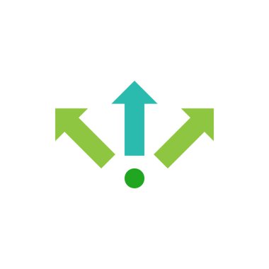 üç yönlü vektör logo tasarımı