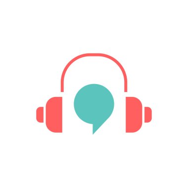 Konuşma kabarcığı vektör logo tasarımı desteği