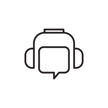 Konuşma kabarcığı vektör logo tasarımı desteği