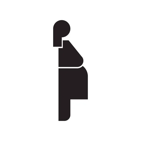 Diseño Del Logotipo Del Icono Del Vector Embarazada — Archivo Imágenes Vectoriales