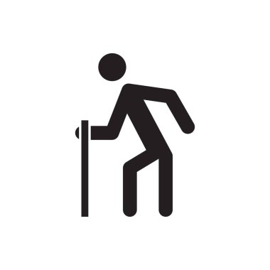 yaşlı adam vektör logo tasarımı