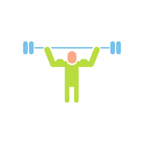 Work Out Vector Icon Logo Design — Stock Vector