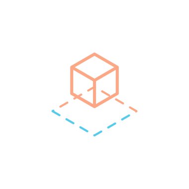 Artırılmış gerçeklik vektörü logo tasarımı