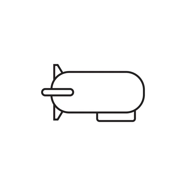 Luftskepp Vektor Ikon Logotyp Design — Stock vektor