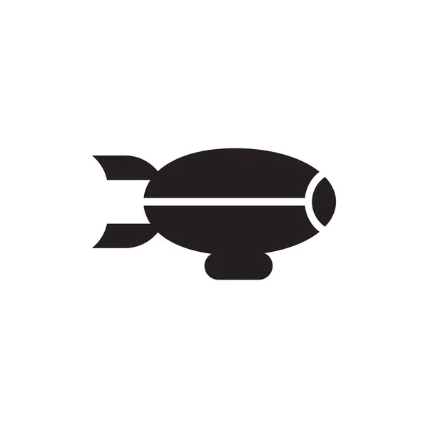 Dirigible Vector Icono Logo Diseño — Vector de stock