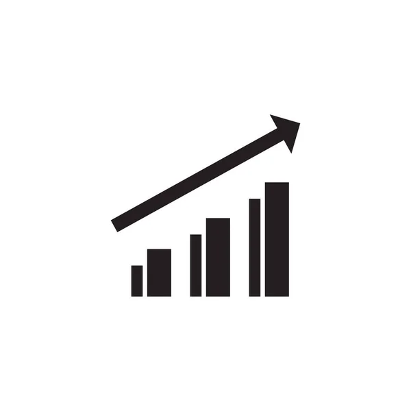 Crescimento Financeiro Vetor Ícone Logotipo Design —  Vetores de Stock