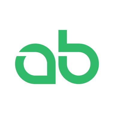 ab ilk harf vektör logo simgesi