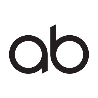ab ilk harf vektör logo simgesi
