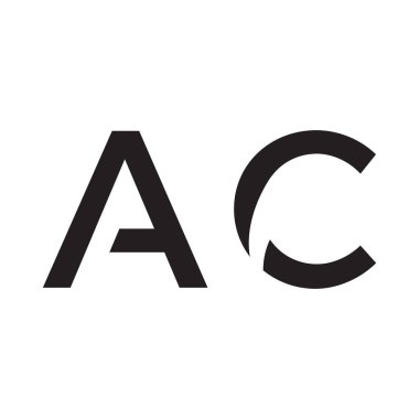 ac ilk harf vektör logo simgesi