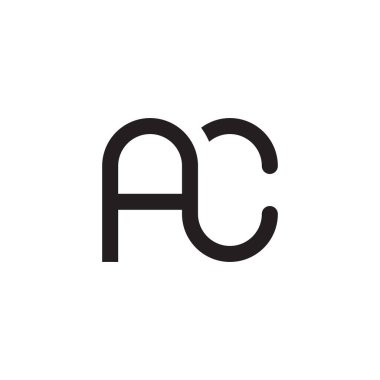 ac ilk harf vektör logo simgesi