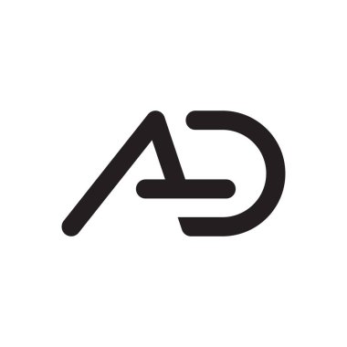 ad ilk harf vektör logo simgesi