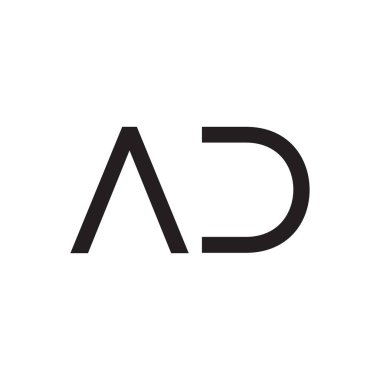 ad ilk harf vektör logo simgesi