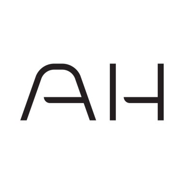 ah ilk harf vektör logosu simgesi
