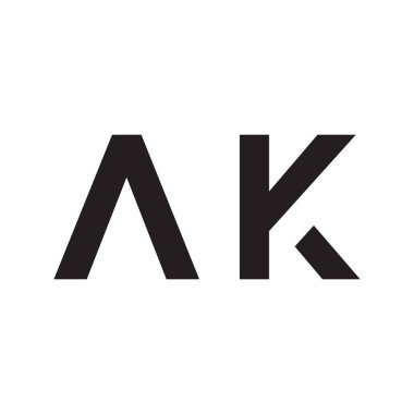ak ilk harf vektör logo simgesi