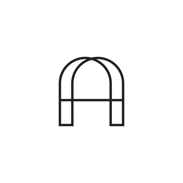 Une Première Icône Logo Vectoriel Lettre — Image vectorielle