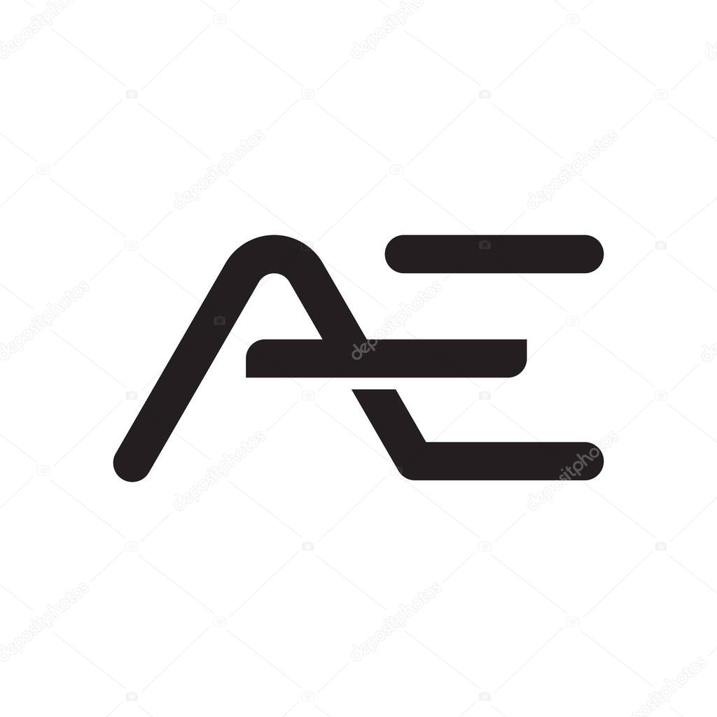 Ae initial letter vector logo icon