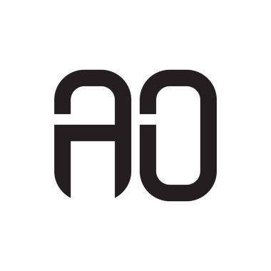 ao ilk harf vektör logo simgesi