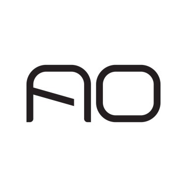 ao ilk harf vektör logo simgesi