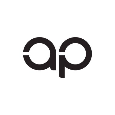 ap ilk harf vektör logo simgesi