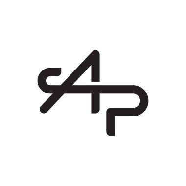 ap ilk harf vektör logo simgesi