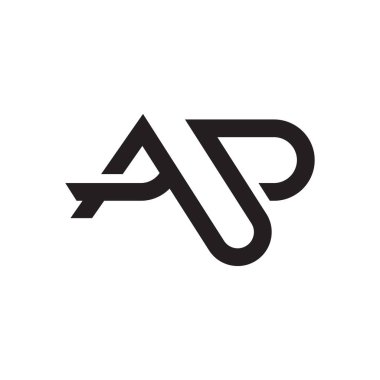 ap ilk harf vektör logo simgesi