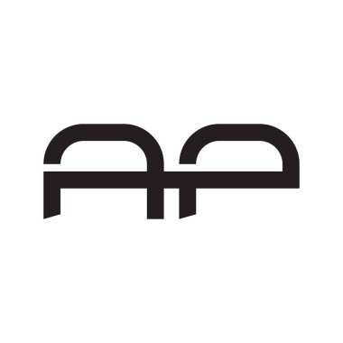 ap ilk harf vektör logo simgesi