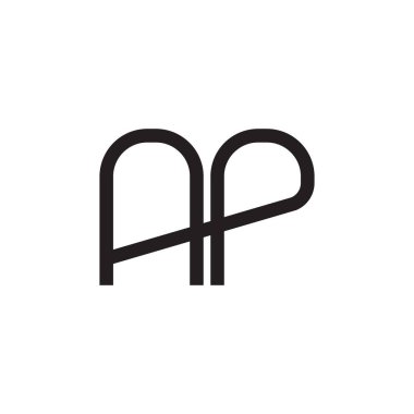 ap ilk harf vektör logo simgesi