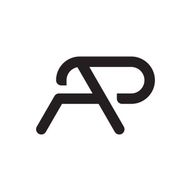 ap ilk harf vektör logo simgesi